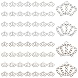 WEBEEDY 60 Pcs Crystal Rhinestone Crown Embellishments Crystal Accessory Crown Shape Flatback Decoration for DIY Jewelry Making Craft Project