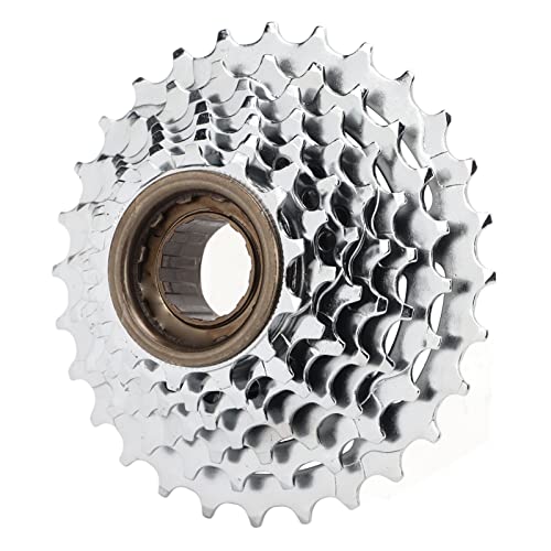 マウンテンバイク7スピードフライホイール、高強度スチールリアハブ交換部品、重量を減らすための中空デザイン、耐久性が高く、精度が高く、13 28T