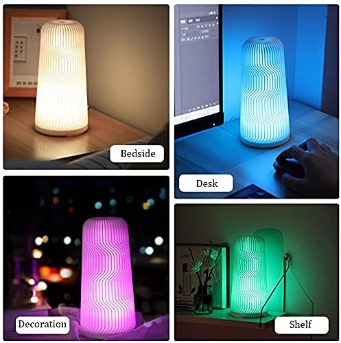 Beowanzk Touch Lamps Bedside,LED Rechargeable Dimmable Table Lamp,Colour Changing Night Light with USB Charging Port,Dimmer Touch Sensitive Control Lamps for Living Room,Bedroom