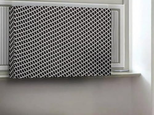 Image of Stylista Elastic fit Waterproof Window ac Cover Compatible for O-General 0.75 Ton AMGB09BAWA-B Dustproof Cover for Inner and Outer Section, Check Grey