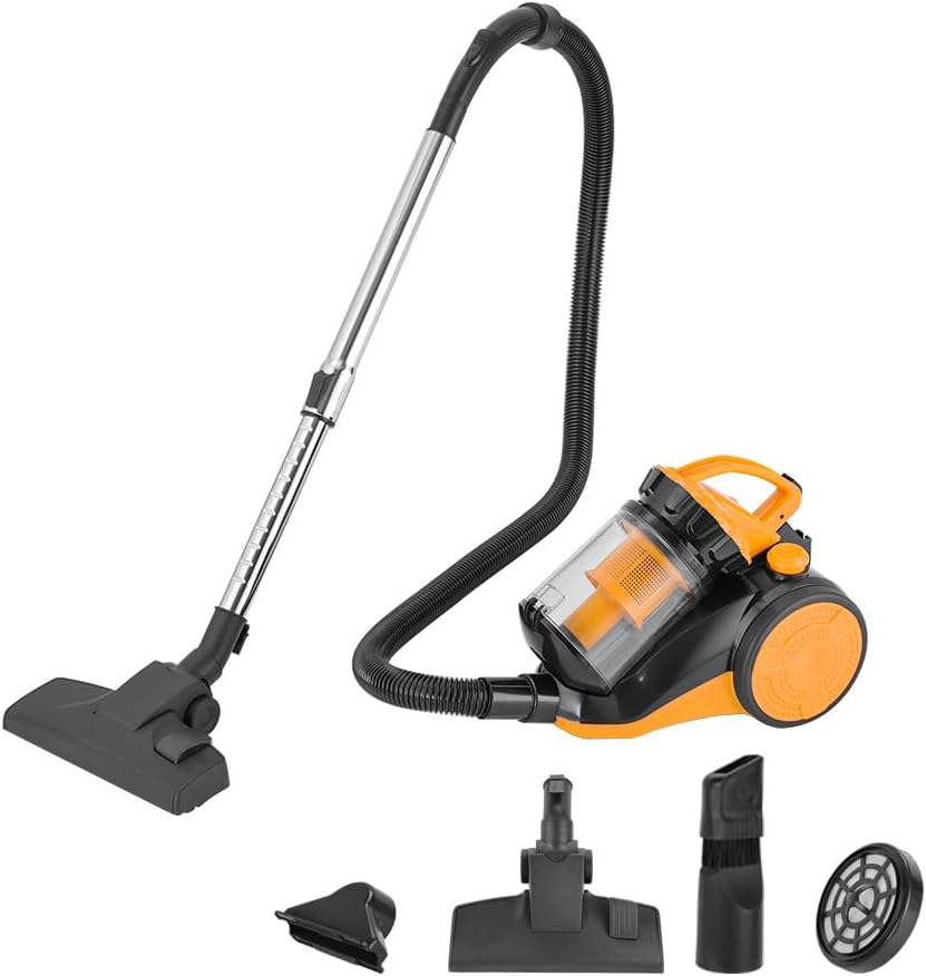 Hoteche 800W Canister Vacuum – 2.5L Powerful & Quiet Cleaner for Hard Floors, Carpets & Pet Hair