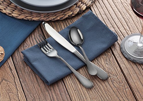 Artaste56914rain1810stainlesssteelflatware36piecesetblackfinishedservicefor12 Urban Country Home Decor Artaste 56914 rain 1810 stainless steel flatware 36 piece set black finished service for 12 urban country home decor