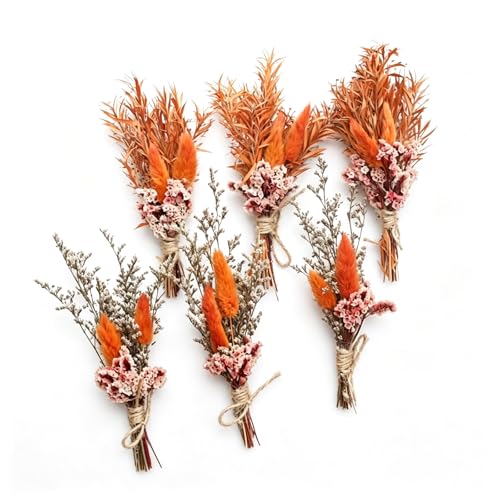 6Pcs Mini Ramo de Flores Secas para Decoración DIY miniatura 1