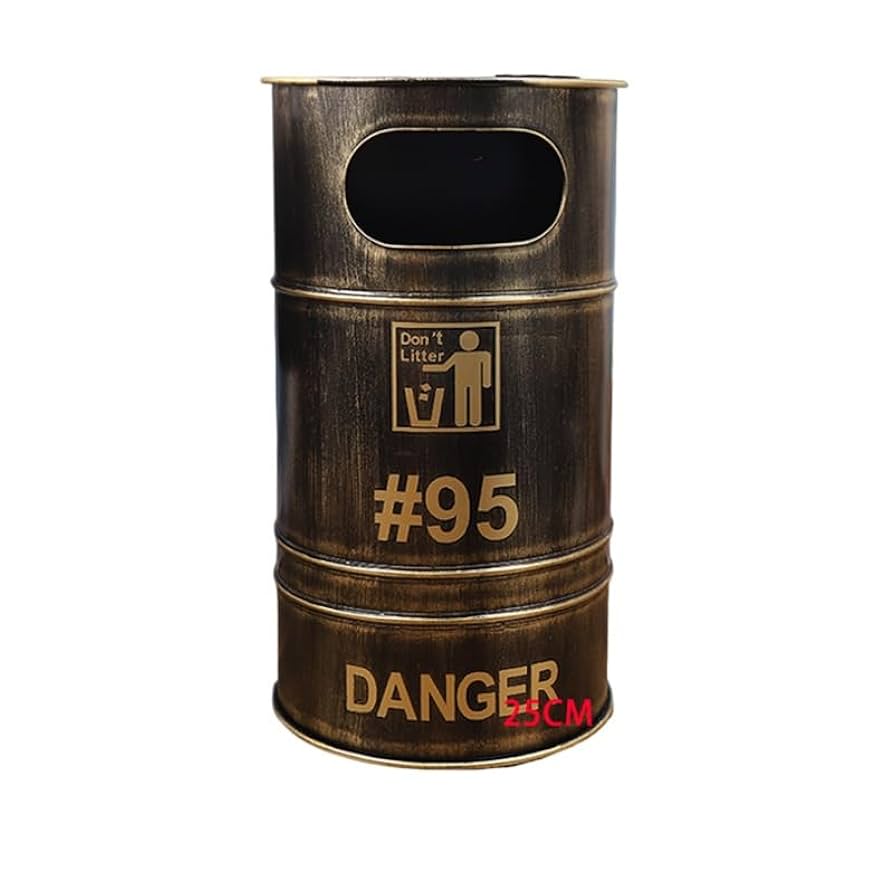 ダストボックス ゴミ箱 円形 ブロンズ ドラム缶型 おしゃれなゴミ箱 Amazon｜ノーブランド品【MERUS】ダストボックスゴミ箱円形
