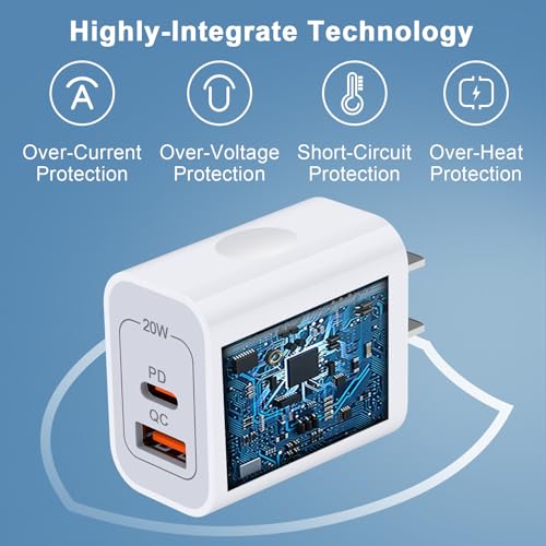 for Samsung Fast Charger USB C Wall Plug Adapter for Samsung Galaxy A57 A37 A17 5G A36 S26 Ultra S25FE A56 Z Flip7 S24,iPhone Charger Fast Charging Block with 6FT Cord for iPhone 17 Pro Max 16Plus 16e - image 3