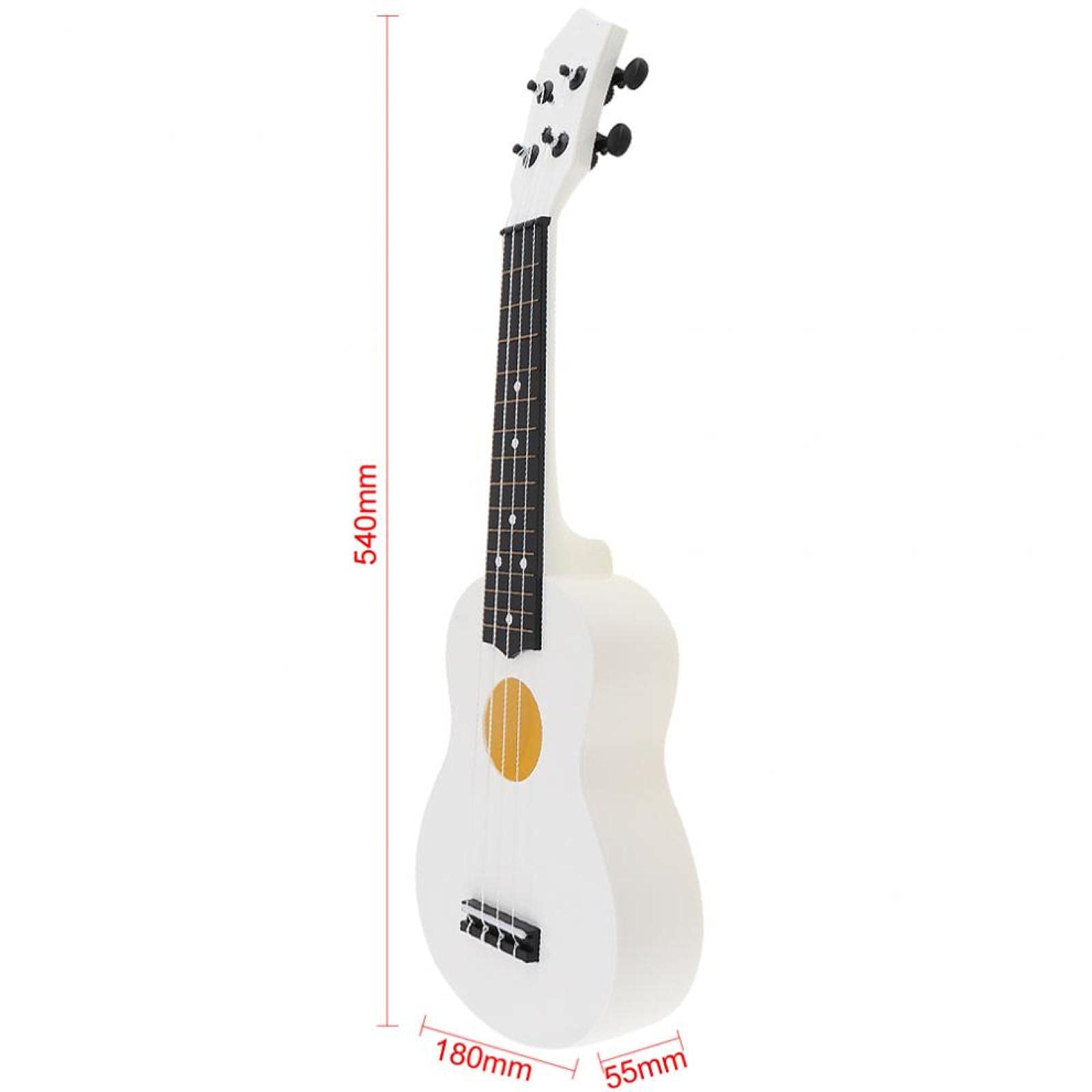 Ukulele soprano da 21 pollici 15 tasti 4 corde con plettro per regalo per bambini per bambini principianti