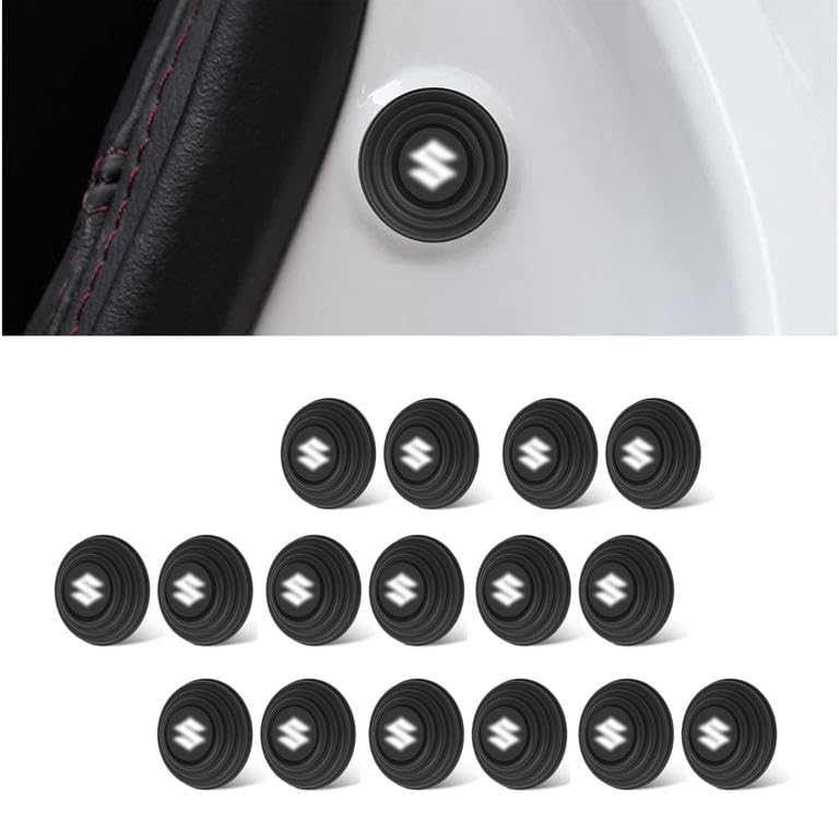 16 pcs car door safety buffer rubber pads vehicle accessories compatible for maruti suzuki swift, baleno, brezza, alto, wagonr, dzire and ertiga for reliable guarding.