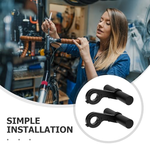 Soporte de extensión para manillar de bicicleta en aluminio premium negro de alta estabilidad 3
