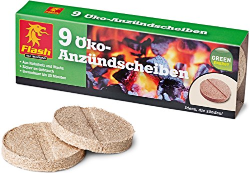 Flash - Encendedor ecológico para madera y cera, 9 discos
