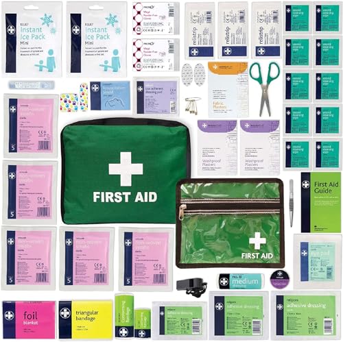 Lewis-Plast First Aid Kit Bag - 160 Piece Survival Kits - Safety Essentials for Travel Car Home Camping Work Hiking Holiday - Pack Supplies - Medium - Image 4