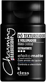 Pó Texturizador e Volumizador Cless Charming Barbershop – 5g | Fórmula Profissional para Aumentar o Volume, Definir a Textura e Controlar o Frizz dos Cabelos