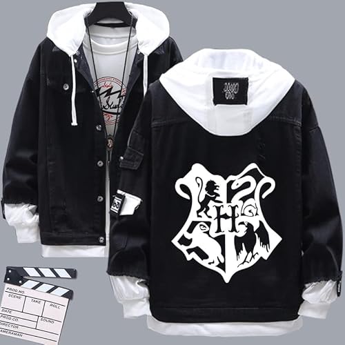 Jaqueta Jeans Falsa Moletom Harry Potter Magic School