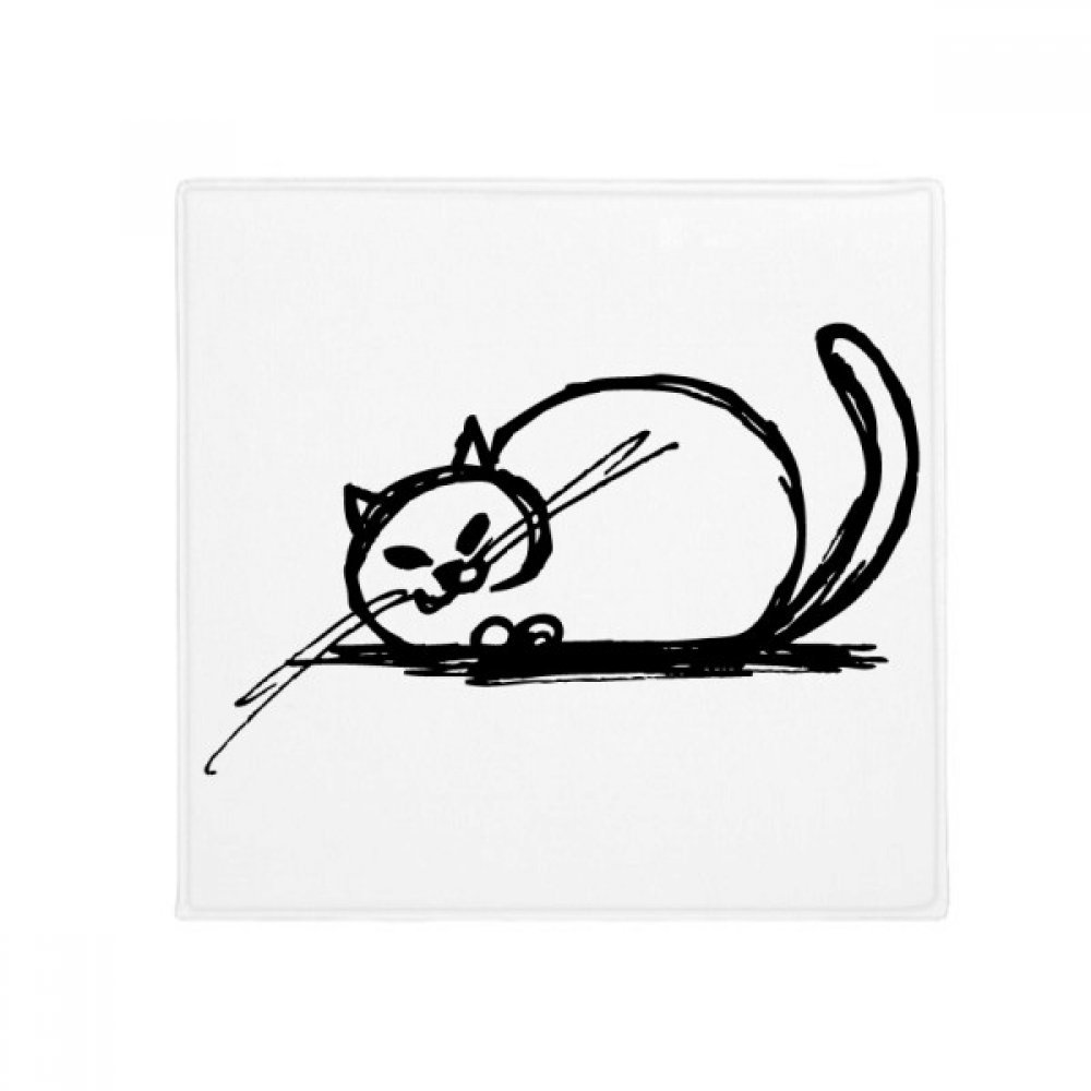 Tapis chat fou antidérapant pour décorer la salle de bain ou l'entrée