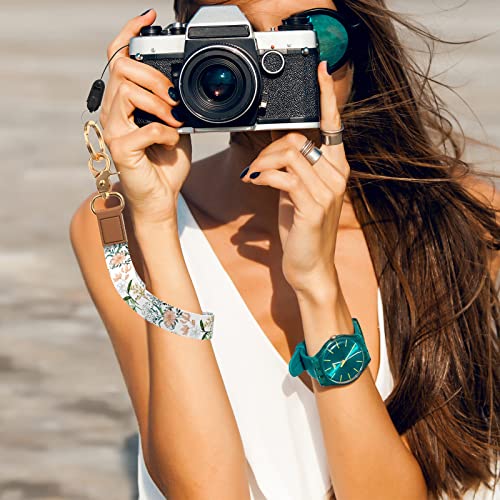 Hsxnam Wrist Lanyard Key Chain, Cute Wristlet Strap Keychain Holder For Women Keys Car Airpods Id Badges Phone, White Flower… #TOP5