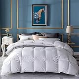 ❤ PRODUKTDETAILS-Größe 155x 220 cm 10,5 tog Gänsefedern und Daunendecke. 15 % weiße Gänsedaunen und 85 % weiße Gänsefedern. Das Füllgewicht von 1520 g sorgt für hervorragende Weichheit und Leichtigkeit für eine optimale Wärmeregulierung zu jeder Jahreszeit.