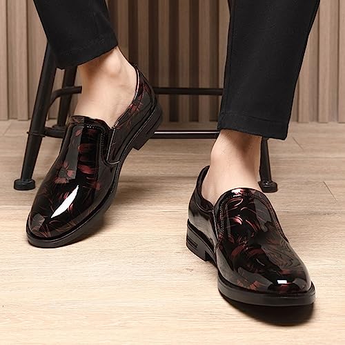 Men's Patent Leather Loafers Dress Shoes Comfort Low-top Slip On Business Formal Shoes Casual Shoes for Wedding Dating Work3