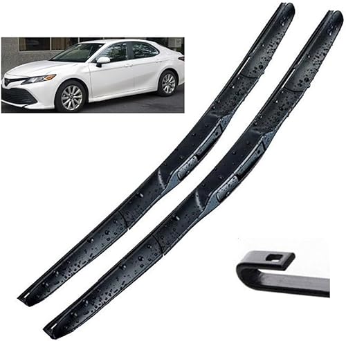 Escobillas de limpiaparabrisas delantero híbridas compatibles con Toyota Camry XV70 LE TRD SX 2017-2023 cepillos de parabrisas de 26 + 20 pulgadas