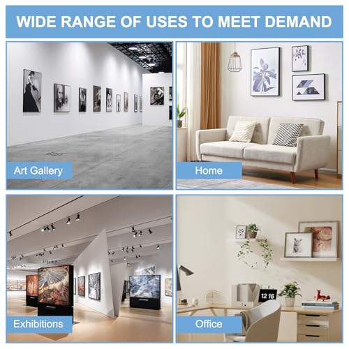 Image of 15 Pcs Picture Rail Hooks Molding Hooks Picture Rail Hangers,Adjustable Picture Wire Hooks Kit with 3ft (1 m) Length Cable with Loop,Picture Hanging Kit for Frames,Light Lamp,Billboards,Basket