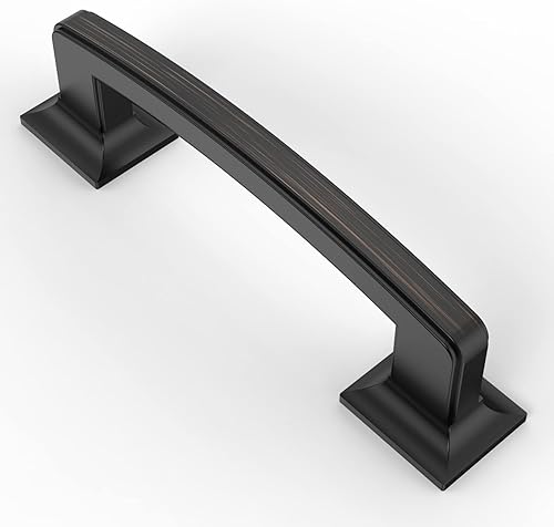 Asidrama Paquete de 10 manijas de gabinete de cocina de bronce aceitado de 3.75 pulgadas (3.780 in), tiradores de gabinete, accesorios de gabinete