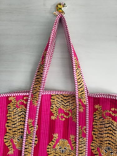 Bolso Tote ligero de algodón para mujer miniatura 6