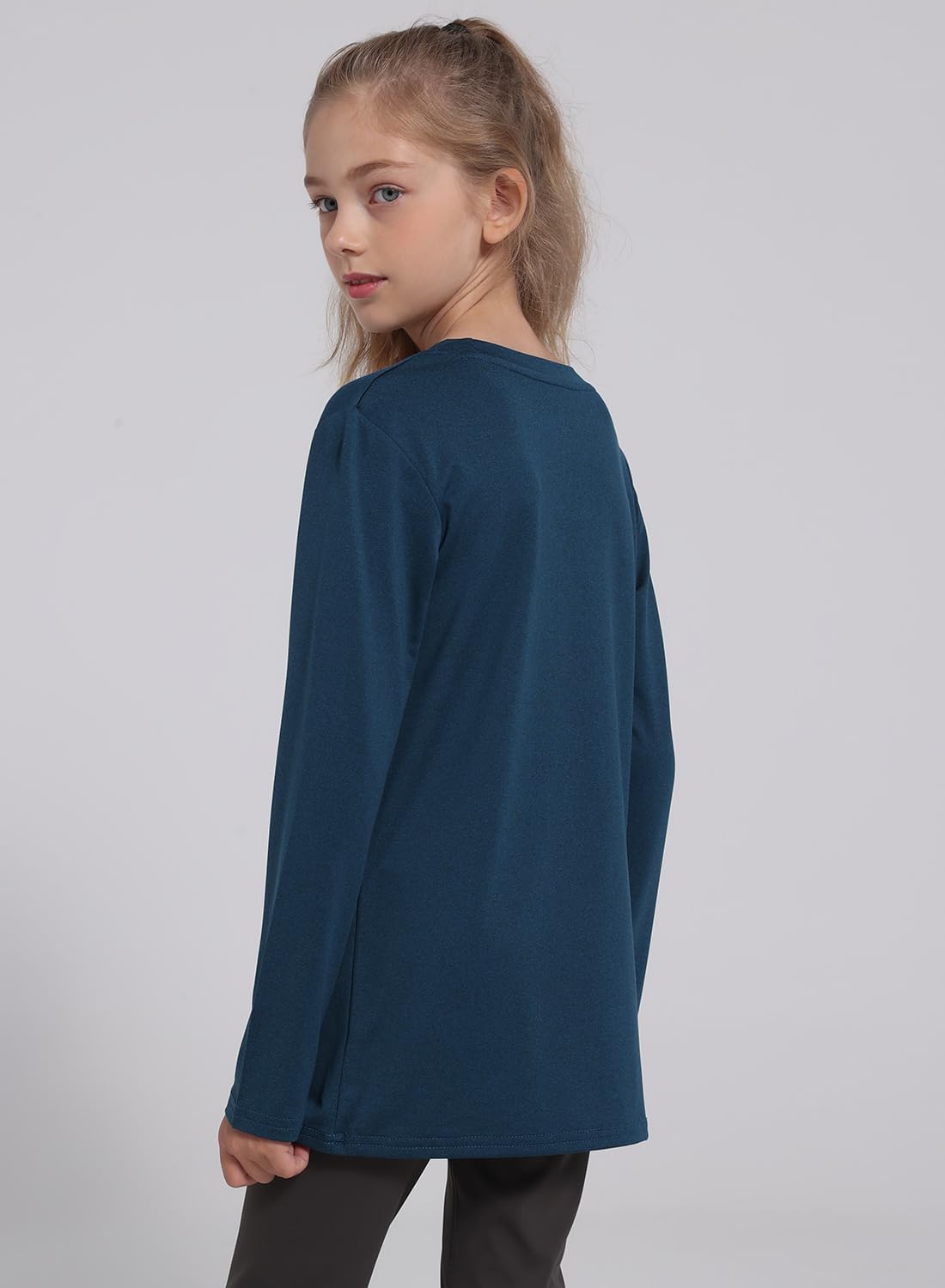 5 Pack: Youth Girls Long Sleeve Shirts Dry Fit Athletic T-Shirts Soft Active Performance Tees Tops for Kids Teens - Image 6