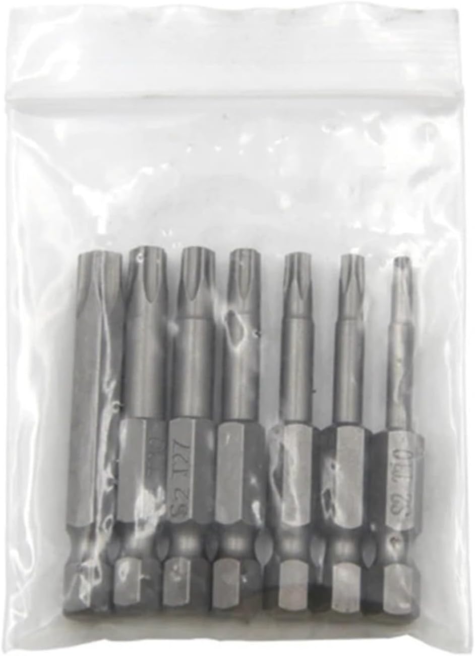 Torx Security Tamper Proof Star 5 Point Screwdriver Bit Set 1/4 Inch Drive Tools