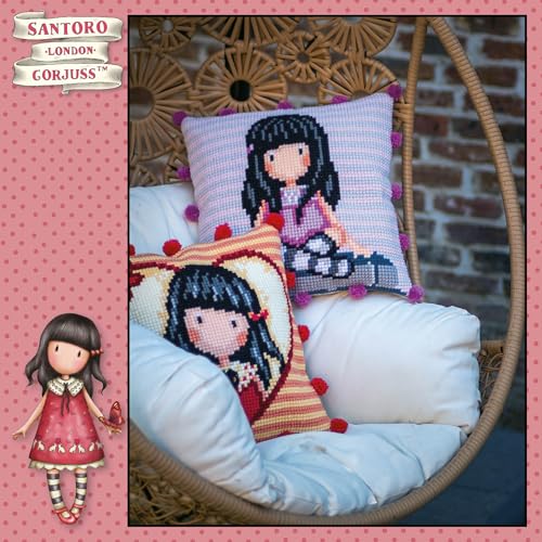 Coussin point de croix Gorjuss pour décorer un salon cocooning