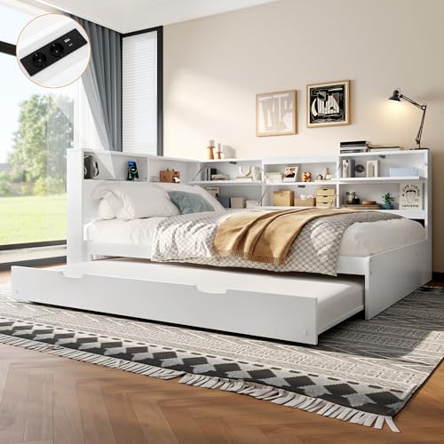 Cama de día con cama nido y compartimento