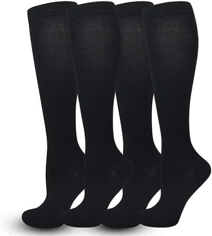 Calcetines de Compresión 20-30 mmHg (2 Pares) – Medias de Compresión Médicas para Hombres y Mujeres, Ideal para Varices, Embarazo, Circulacion Sanguinero, Deportes, Viajes y Vida Diaria