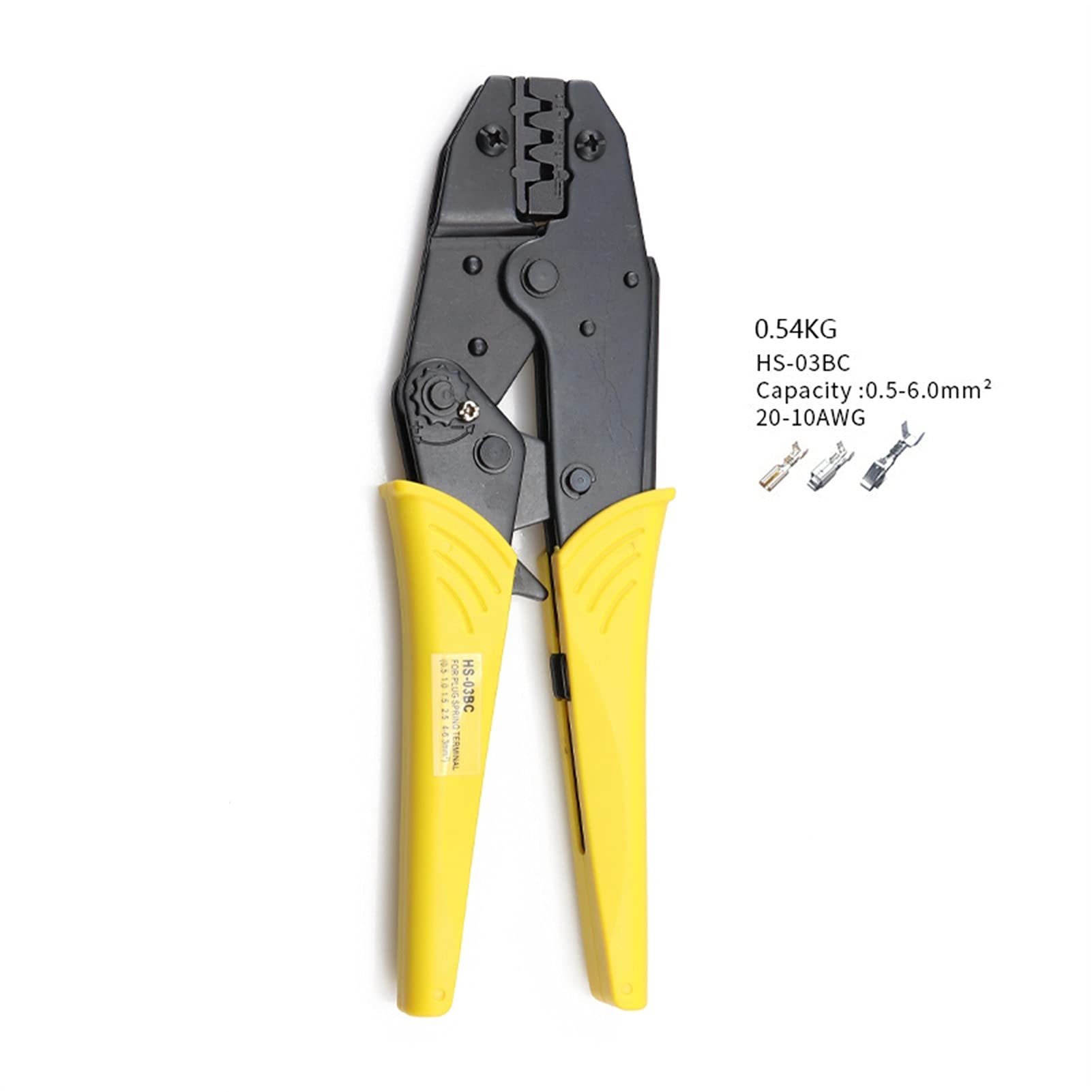 Pelacables Herramienta de engarzado Alicates de engarce for DuPont 2.54 3.96 2510 Pulg/Tubo/Aislamiento Terminales Kit Bag Herramientas de sujeción eléctrica Herramientas de mano(HS03BC 8JAW KIT)