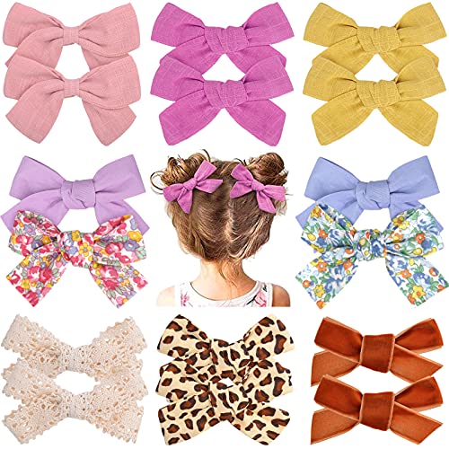 16PCS Baby Girl Hair Bows Alligator Clips Hair Barrettes Accessories for Fine Hair Babies Infant Toddlers Kids Little Girls Teens
