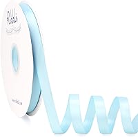 Vista 57 de Ribbli - Cinta de satén burdeos de doble cara, 1 pulgada x 50 yardas - Cinta burdeos oscuro de satén para envoltura de regalos, manualidades