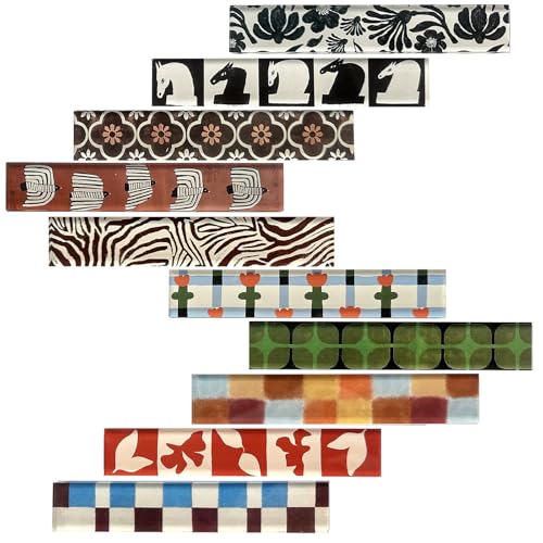 Set de 10 imanes acrílicos rectangulares decorativos miniatura 7