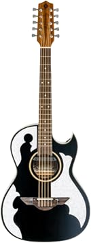 H. Jimenez LBQ4EBT El Patron Bajo Quinto, Acoustic-Electric Guitar with Gig Bag, Glossy Black