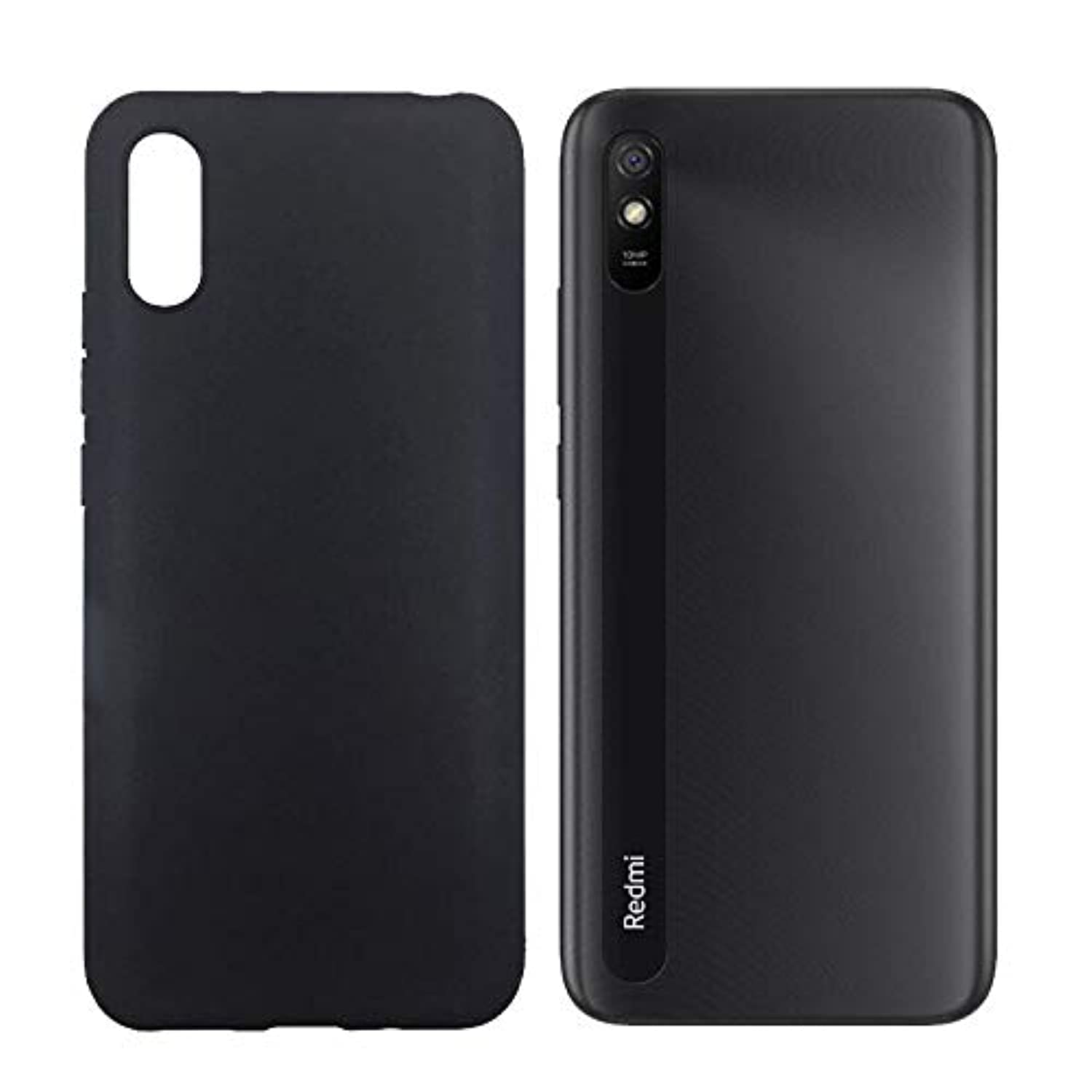 EMODIL Xiaomi Redmi 9A Case Cover Slim Flexible Soft with Camera Protection Bump Back Cover Case for Xiaomi Redmi 9A (Matte Black) by Nice.Store.UAE