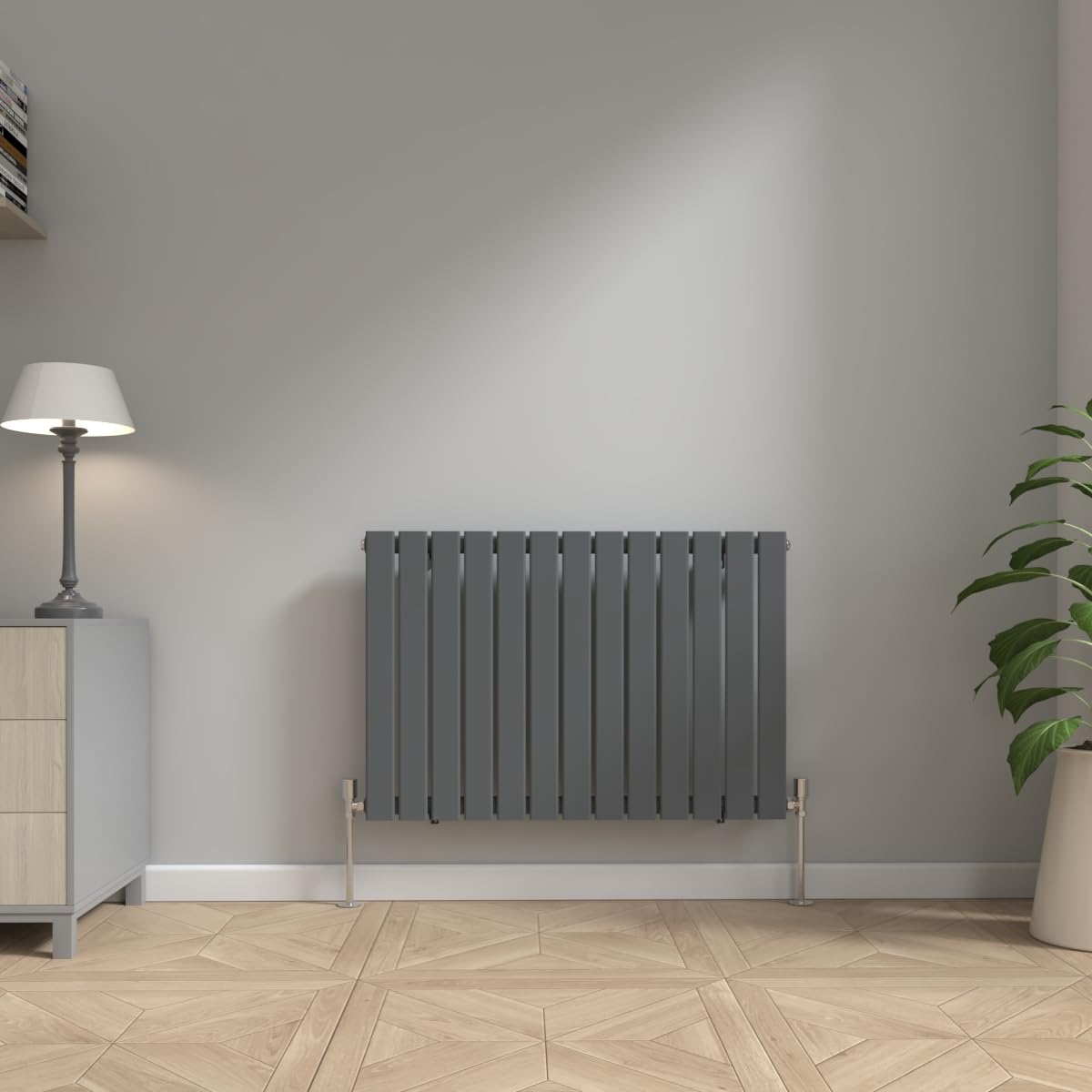 NRG Anthracite Modern Radiator 600x884mm Single Panel Central Heating — image 1
