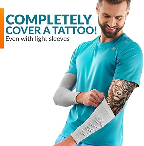 Image of MIZUNA Sun Protection Arm Sleeves Hand gloves For Men & Women,Thumb Holes UPF 50 Arm Cover for Biking,Cricket,Cycling, Golf, Outdoor Sports