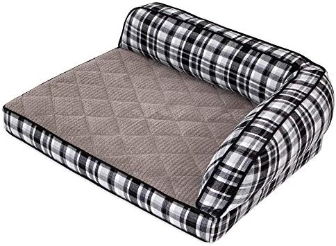 Petmate La-Z-Boy Sadie Pet Sofa Bed in Spencer Plaid for Small and Medium Dogs Up to 50 Pounds. 38 Inches x 29 Inches