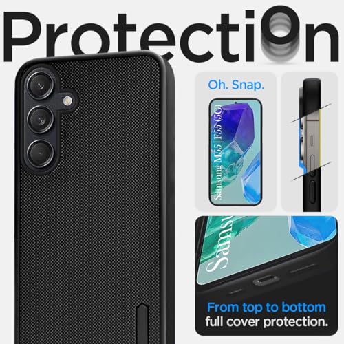 Image of Jkobi Back Cover Case for Samsung Galaxy M55 5G | F55 5G | M55s 5G (Textured Grip Design | Camera Protection | Slim and Light Weight | Soft Touch and Feel | Black)