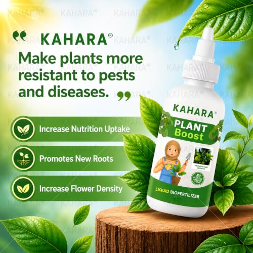 Image of Kahara Plant Boost Liquid Biofertilizer (2 x 50ml) - Fast Rooting Growth Enhancer | Promotes Photosynthesis, Strengthens Roots & Improves Plant Health | Ideal for Flowers,Vegetables,Herbs (2 BOTTLES)