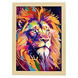 TAILLE : Le produit comprend 1 impression au format A3 (29,7x42 cm) - Cadre en bois - Idéal pour accrocher sur les murs intérieurs et renouveler la décoration de votre maison rapidement, facilement et à moindre coût - Pour que vous ayez toujours la décoration de votre maison avec le Dernières tendances et nouvelles dans l'art mural.