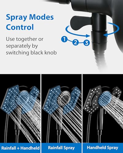 50% Off Black 2-in-1 High Pressure Shower Head with Handheld