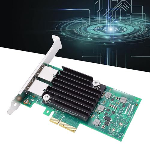 Tarjeta de Red PCIe 10Gb, Adaptador LAN Ethernet Dual RJ45, PCI Express 3.0 X4 para Servidores miniatura 3