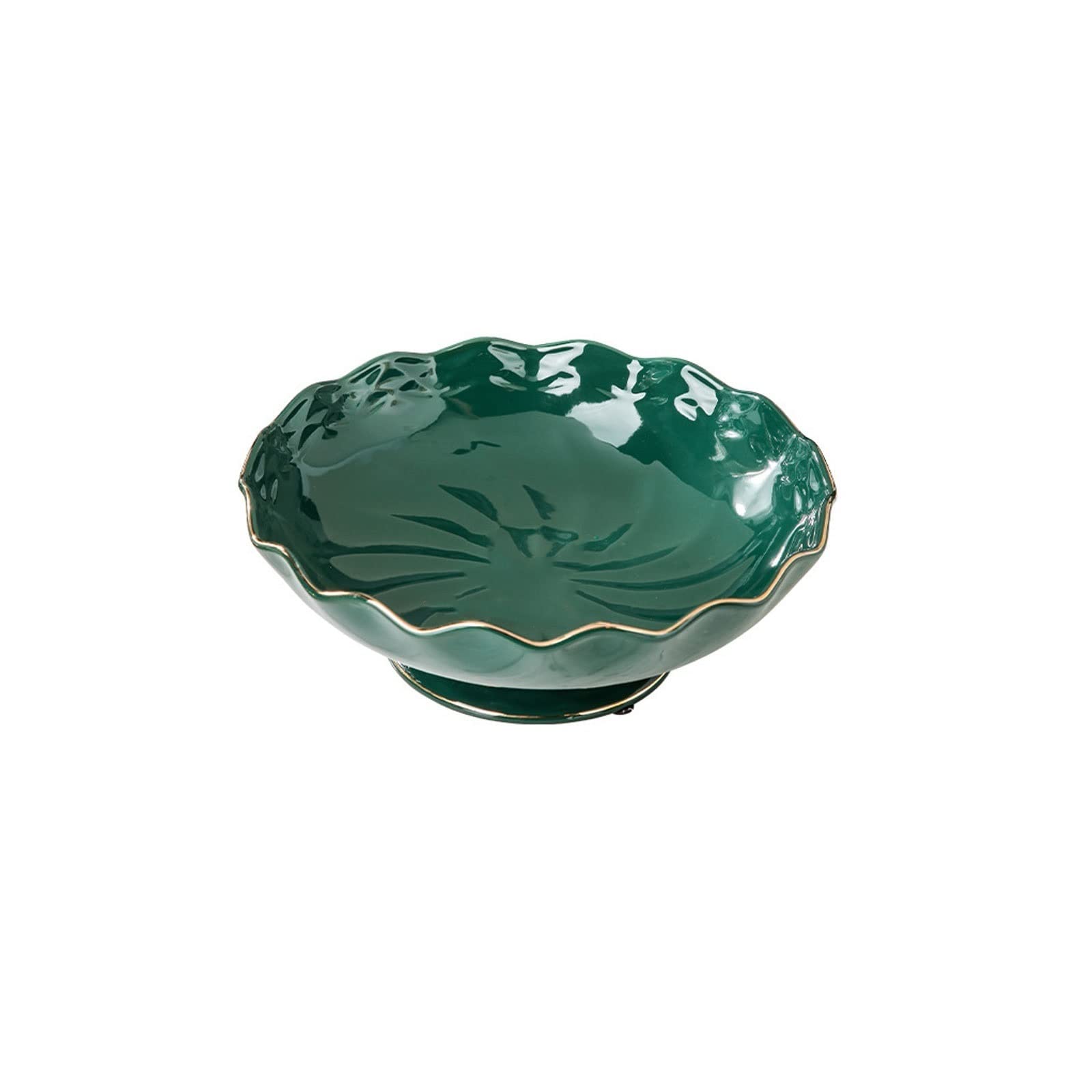 Miska na owoce porcelanowy talerz na owoce, herbata czas serce talerz, kreatywny talerz na owoce, restauracja talerz sałatkowy ceramiczne dekoracje (zielony)