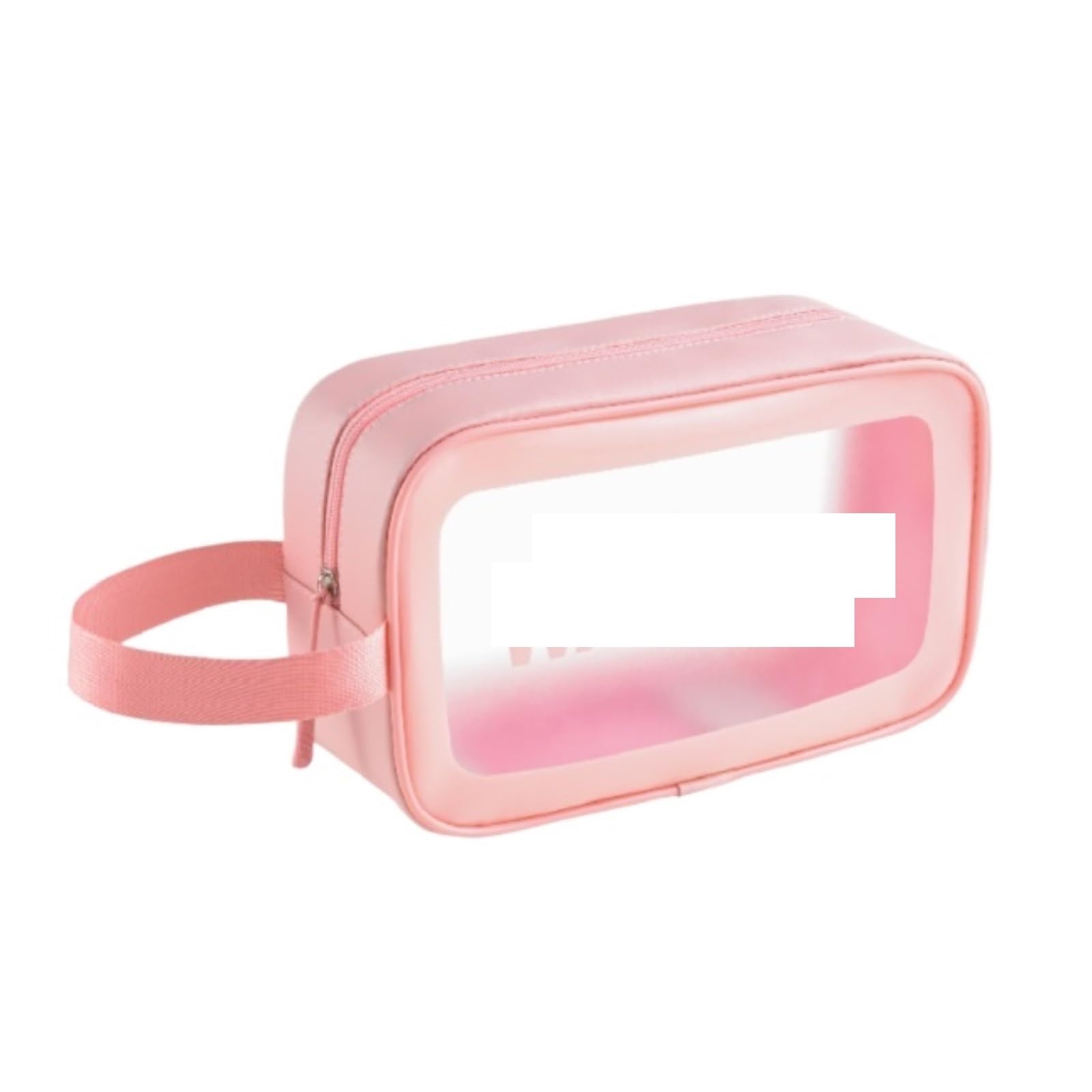 Porta Trucchi Pochette Trucchi Borsa da toilette da viaggio trasparente Borsa for cosmetici Borsa da toilette da viaggio trasparente da donna Trousse Trucchi Donna(Pink,24cm)