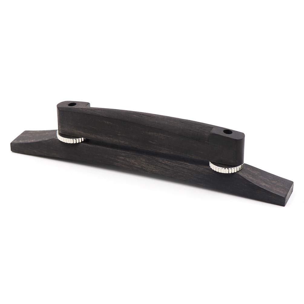 DISENS Ebony Guitar Bridges 6 String Adjustable Jazz Archtop Bridge Guitar Diy Repair Parts Replacement