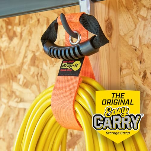 Easy-Carry Wrap-It Storage Straps - 17” (2-Pack) Blaze Orange with Grommet - Extension Cord Hanger Carrying Straps for RV Accessories by Wrap-It Storage - Image 7