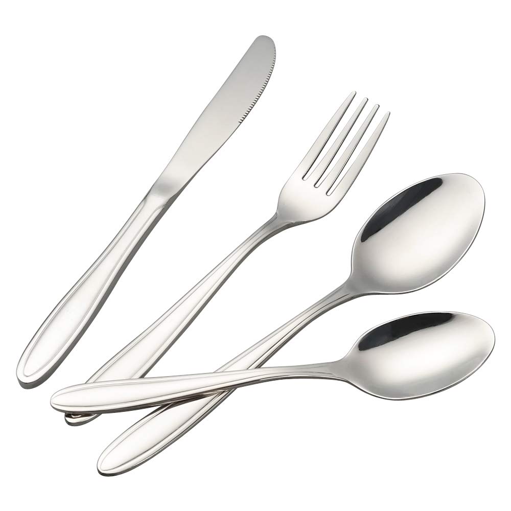 Juegos de cubiertos de cocina de 32 piezas, cubiertos de acero inoxidable para 8 personas