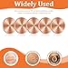 10 Packs Copper Round Disc Blanks, Stamping Blank Copper Round DIY Tags, Solid Metal Blank Tags for Laser Engraving Jewelry Making(1-1/4