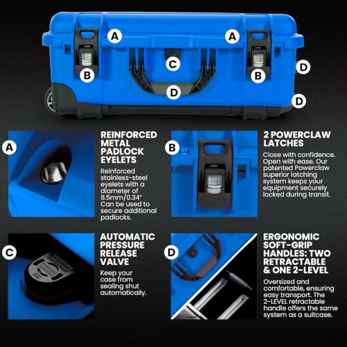 Maleta dura impermeable NANUK 935 con ruedas azul miniatura 4